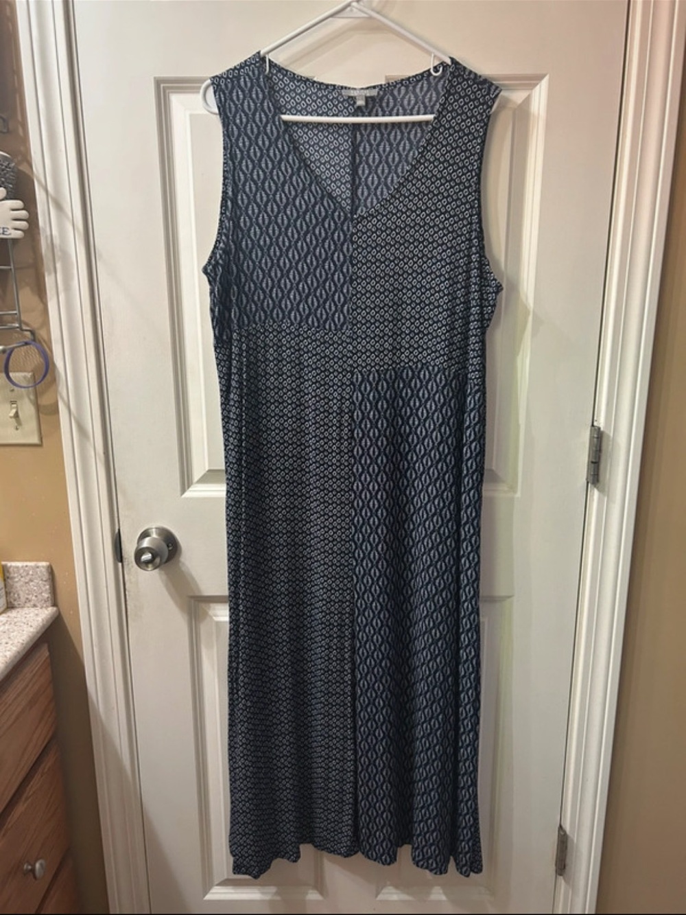 Habitat "Clothes to Live In" Mixed Geometric Print navy blue & white size L